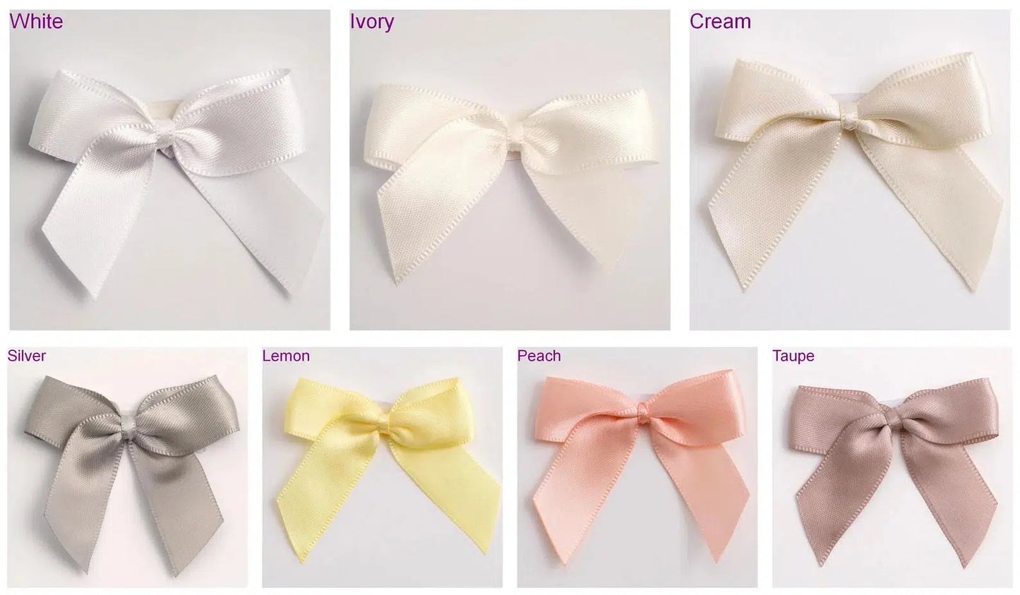 Satin Bows-Cream-Emily's Lollies