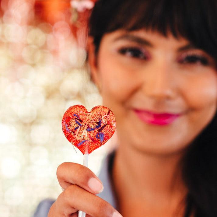 Cornflower Petal Lollipops-Emily's Lollies