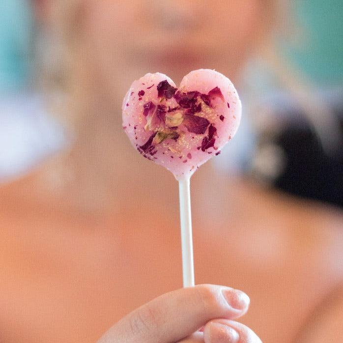 Rose Petal Lollipops-Emily's Lollies
