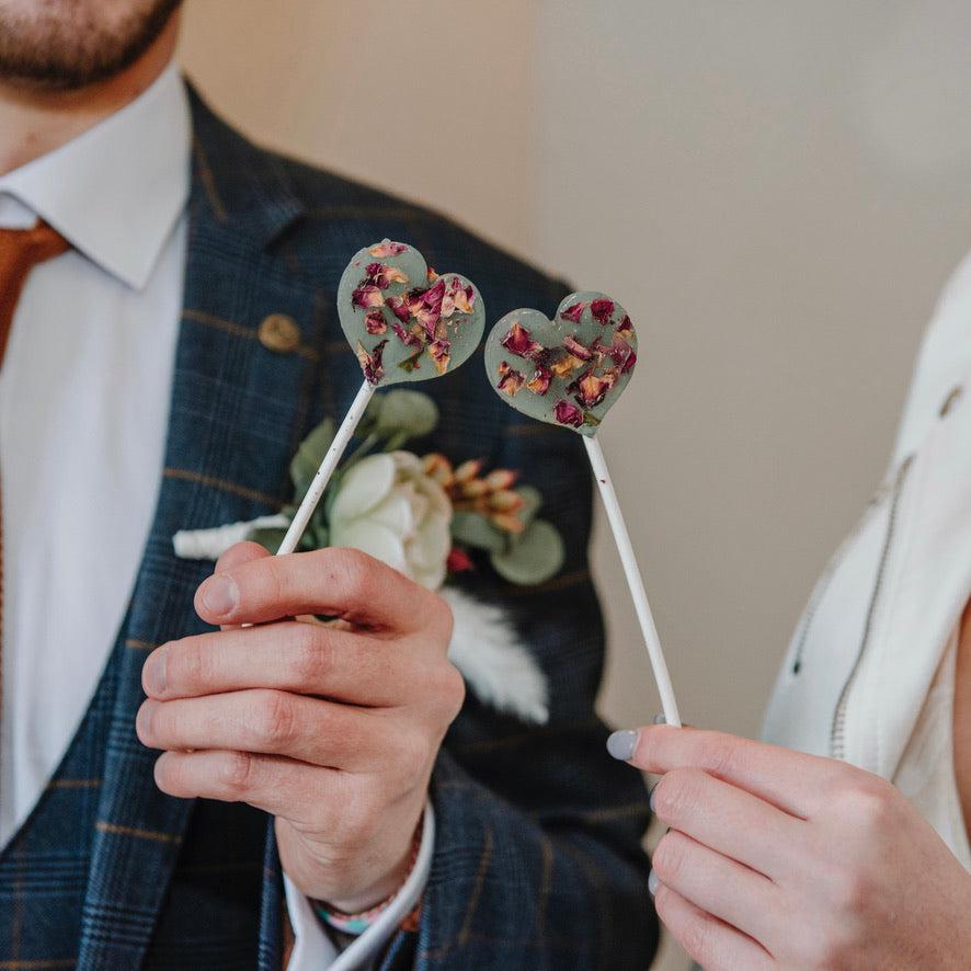 Rose Petal Lollipops-Emily's Lollies