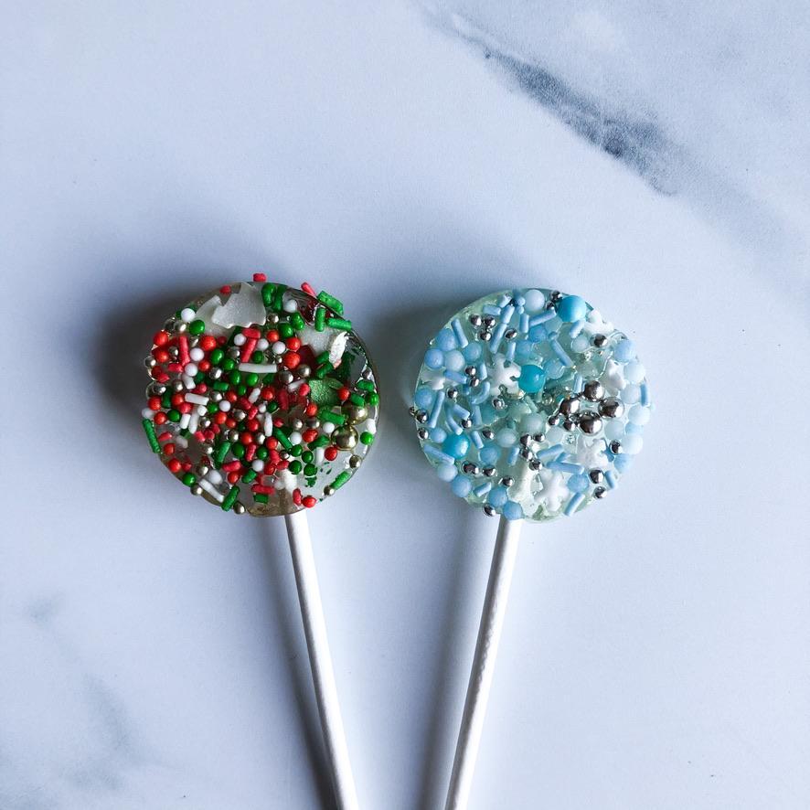 Christmas Sprinkles Lollipop-Emily's Lollies