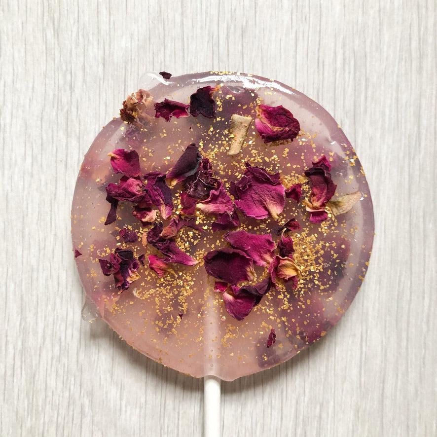 Pink Rose Petal Lollipops-Emily's Lollies