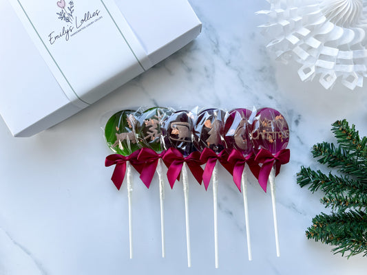 Jewel colour christmas lollipop set-Coloured-Emily's Lollies