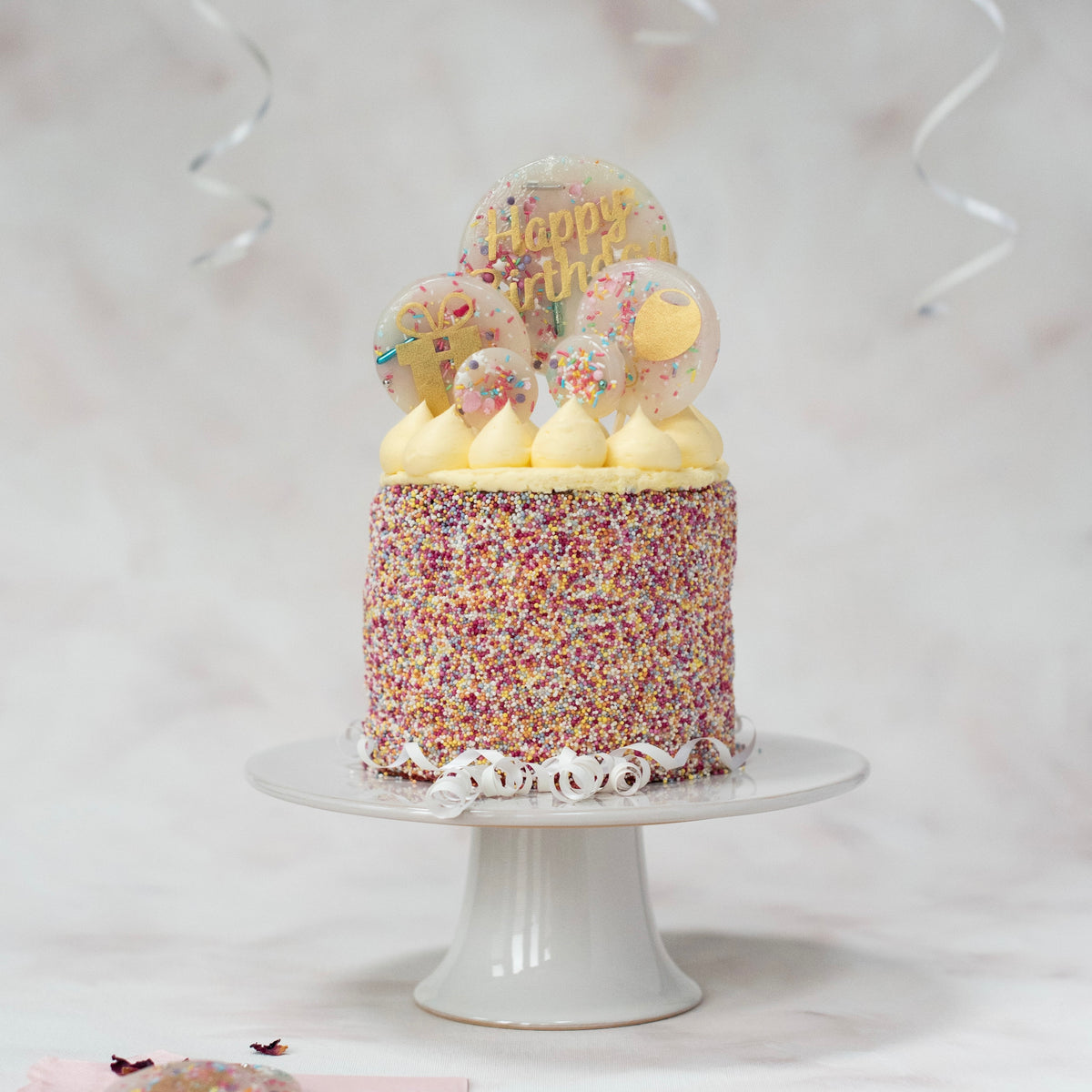 Birthday Luxury Sprinkle Cake Topper Lollipop Set – Emily's Lollies