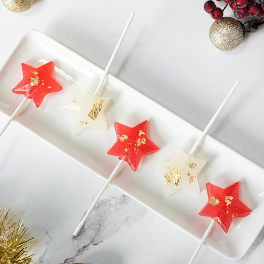 Christmas Star Lollipop-Glitter-Emily's Lollies